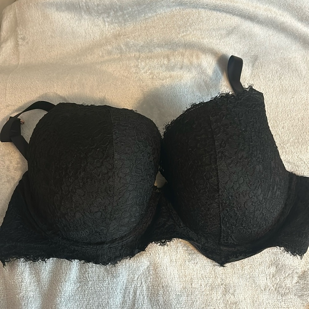 Aerie Black Lace Push Bra